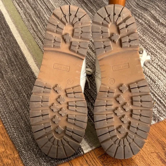 Nine West Cream Combat Boots with Studded Detail - Picture 5 of 6